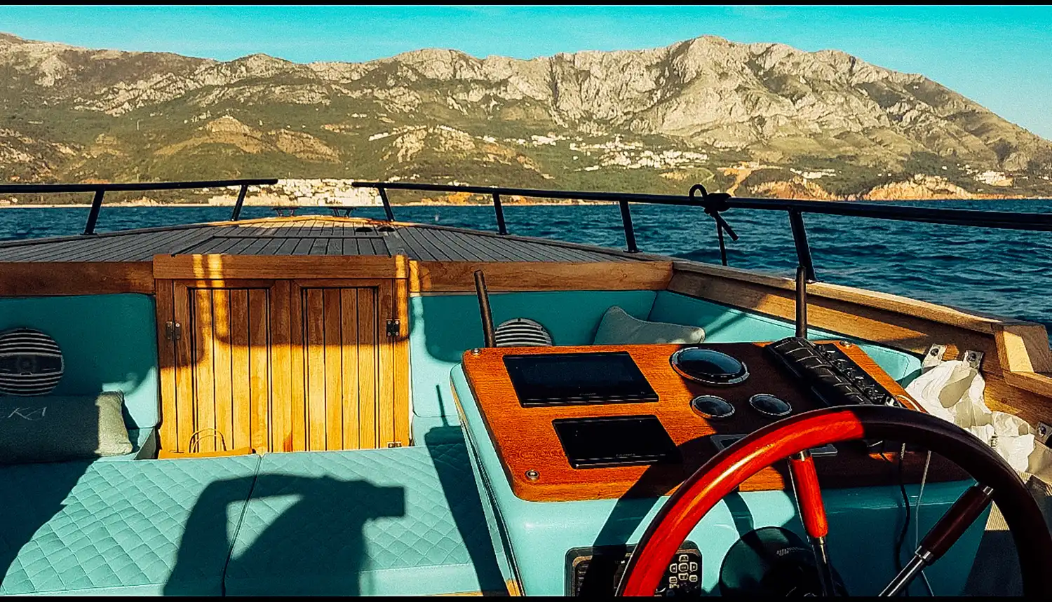 Coastal panorama from the helm